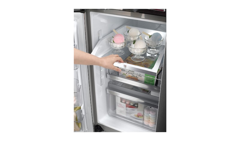 LG 712L French Door Fridge with Anti-fingerprint Brushed Finish, GF-5L712PL